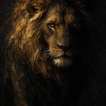 Nocturne King Lion Wall Art Canvas Print