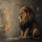 Profile Sentinel Lion Wall Art Canvas Print