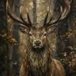 Majestic Stag Wildlife Portrait Wall Art Canvas Print