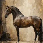 Regal Brown Horse Wall Art Canvas Print
