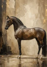 Regal Brown Horse Wall Art Canvas Print