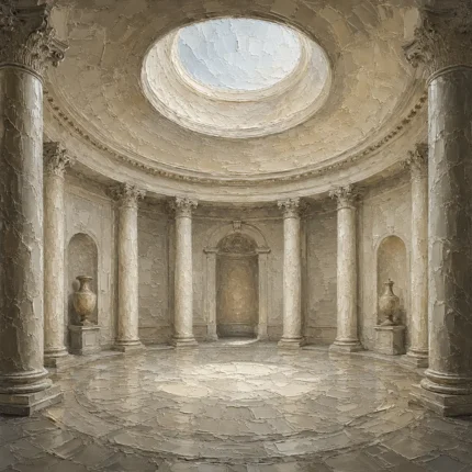 Oculus Rotunda Classical Architecture Wall Art Canvas Print