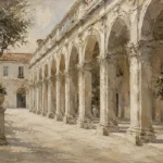 Renaissance Arcade Classical Architecture Wall Art Canvas Print