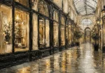 Covered Passage Parisian Architecture Wall Art Canvas Print