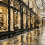 Covered Passage Parisian Architecture Wall Art Canvas Print