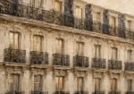Haussmann Balcony Row Parisian Architecture Wall Art Canvas Print