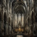 Cathedral Nave Gothic Architecture Wall Art Canvas Print