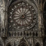 Rose Window Gothic Architecture Wall Art Canvas Print