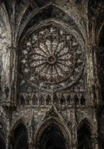 Rose Window Gothic Architecture Wall Art Canvas Print