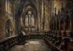 Choir Stalls Gothic Architecture Wall Art Canvas Print