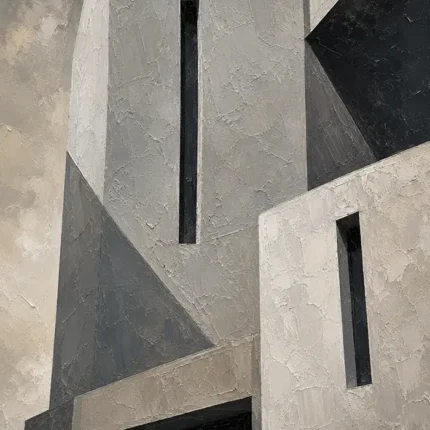 Geometric Concrete Modern Architecture Wall Art Canvas Print