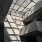 Skylight Grid Modern Architecture Wall Art Canvas Print