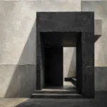 Black Portal Modern Architecture Wall Art Canvas Print