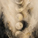 Ivory Veil Lunar Cycle Moon Phase Wall Art Canvas Print