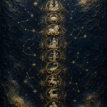 Zodiac Medallion Astrology Wall Art Canvas Print
