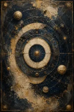 Orbital Zodiac Chart Zodiac Wall Art Canvas Print