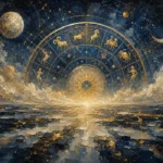 Celestial Horizon Zodiac Wall Art Canvas Print