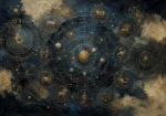 Orbital Star Map Zodiac Wall Art Canvas Print