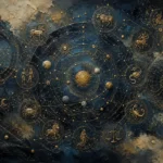 Orbital Star Map Zodiac Wall Art Canvas Print
