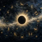 Solar Eclipse Zodiac Wall Art Canvas Print
