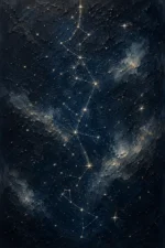 Celestial Star Map Constellation Wall Art Canvas Print