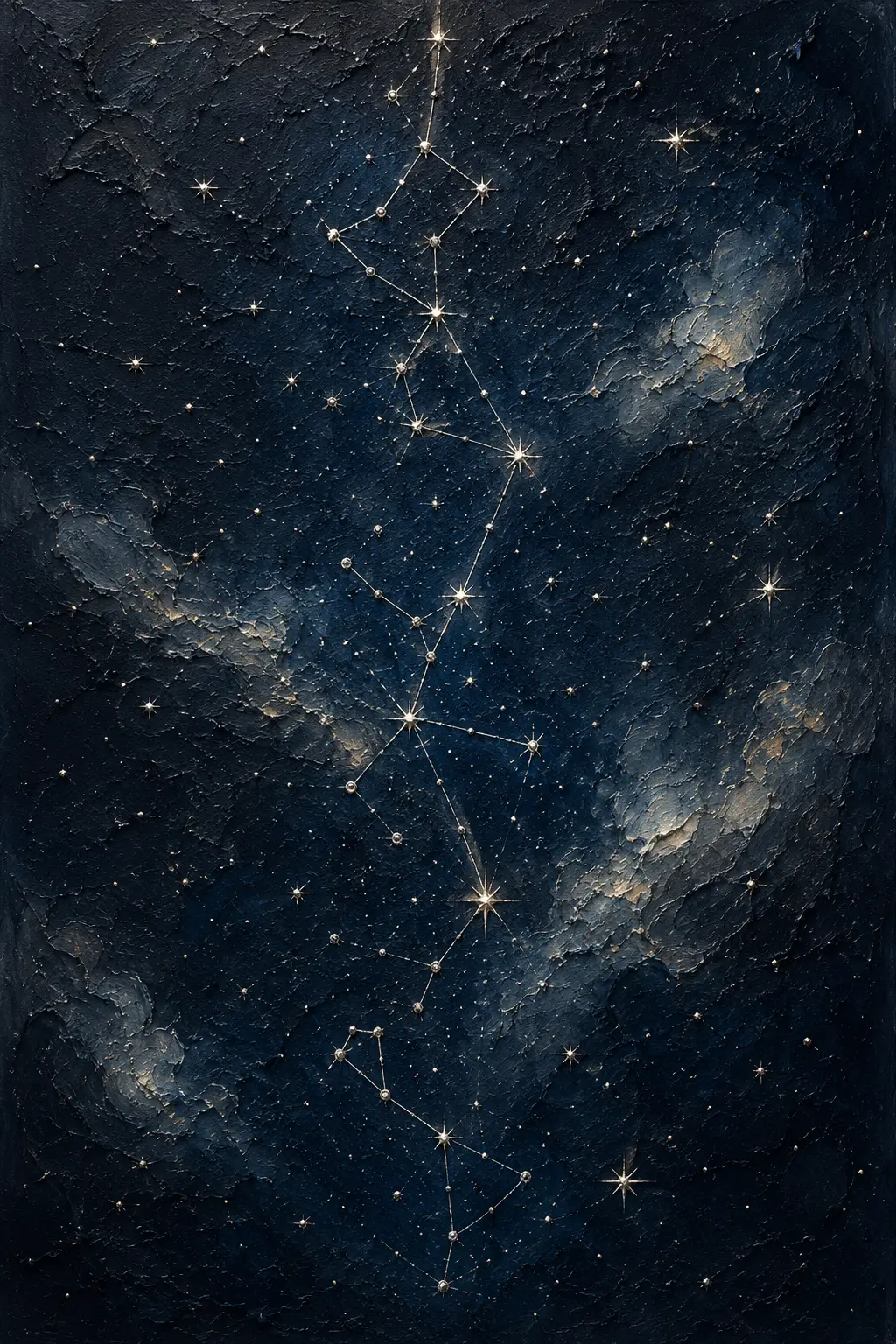 Celestial Star Map Constellation Wall Art Canvas Print