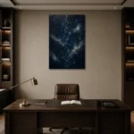 Celestial Star Map Constellation Wall Art Canvas Print displayed in a contemporary gallery-inspired room
