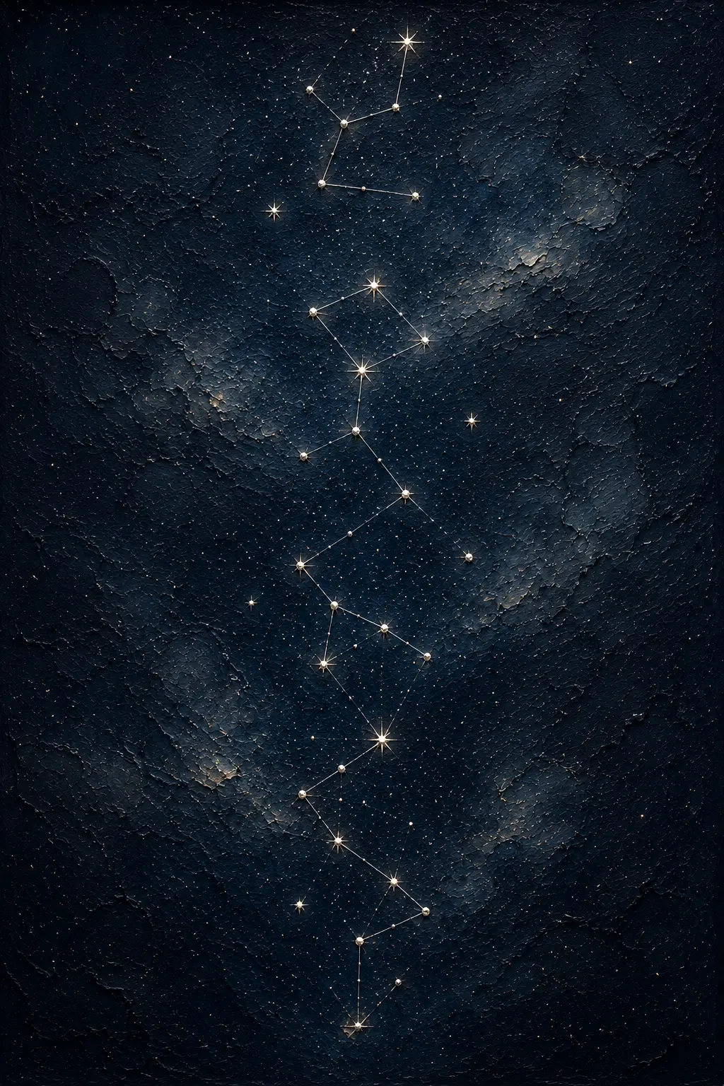 Midnight Celestial Path Constellation Wall Art Canvas Print