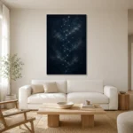Midnight Celestial Path Constellation Wall Art Canvas Print styled in a refined neutral interior