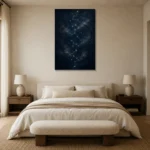 Midnight Celestial Path Constellation Wall Art Canvas Print showcased in an elegant minimalist interior
