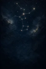 Northern Star Cluster Constellation Wall Art Canvas Print