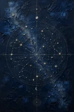 Celestial Star Atlas Constellation Wall Art Canvas Print