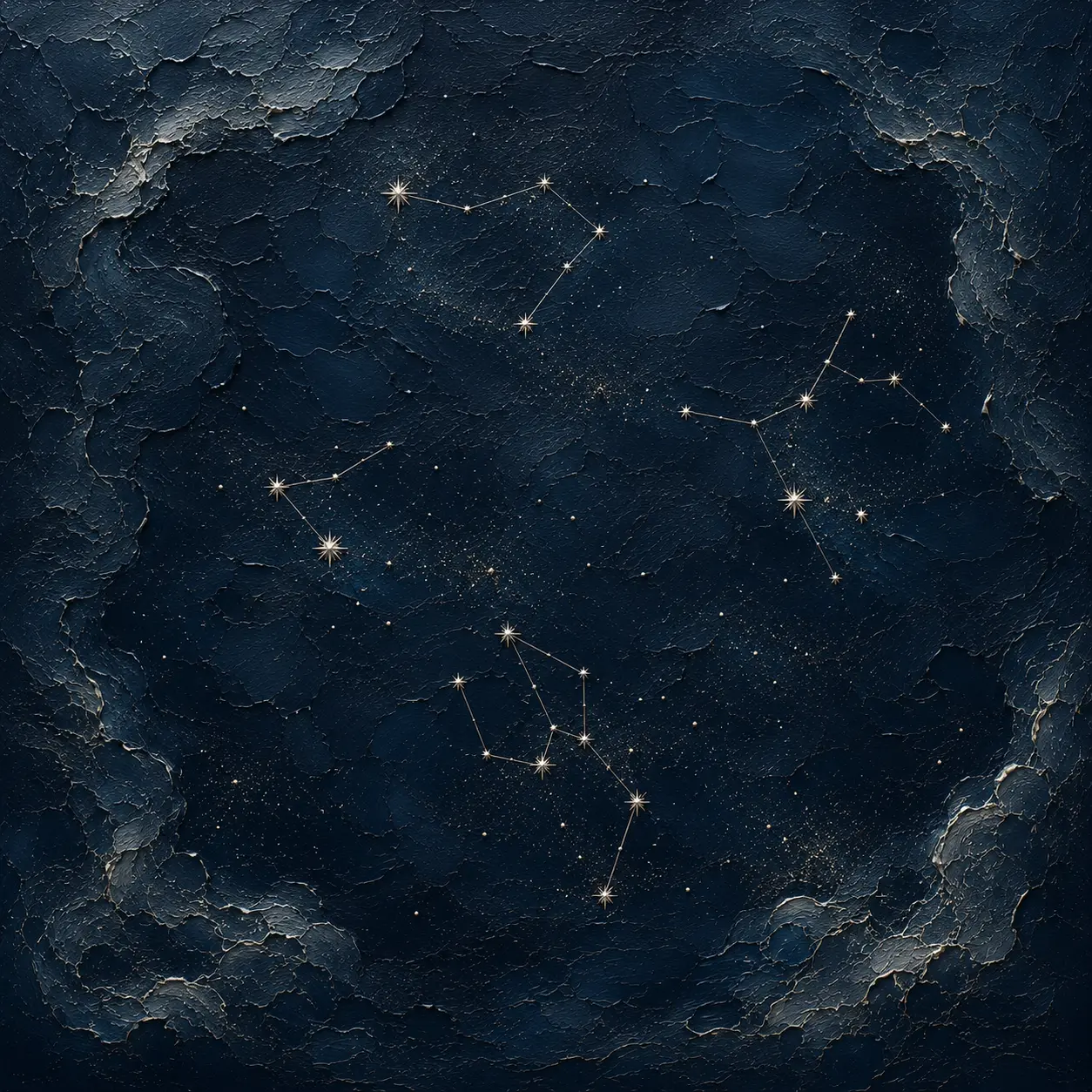 Scattered Star Field Constellation Wall Art Canvas Print