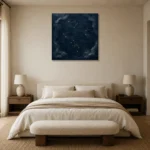 Scattered Star Field Constellation Wall Art Canvas Print showcased in an elegant minimalist interior