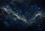 Milky Way Star Path Constellation Wall Art Canvas Print