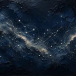 Milky Way Star Path Constellation Wall Art Canvas Print
