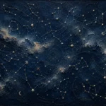 Celestial Constellation Field Constellation Wall Art Canvas Print