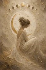 Moon Phase Muse Celestial Feminine Wall Art Canvas Print