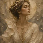 Crescent Crown Celestial Feminine Wall Art Canvas Print