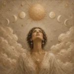 Solar Ascension Celestial Feminine Wall Art Canvas Print