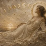 Lunar Tide Muse Celestial Feminine Wall Art Canvas Print