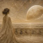 Lunar Horizon Muse Celestial Feminine Wall Art Canvas Print