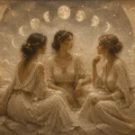 Moon Sisters Celestial Feminine Wall Art Canvas Print