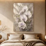 White Orchid Living Room Wall Art Canvas Print - Image 7