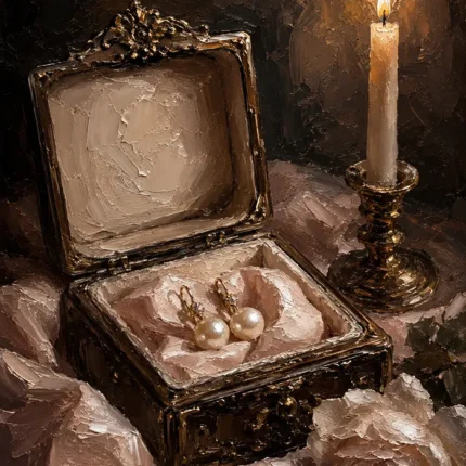 Pearl Earrings Romantic Bedroom Wall Art Canvas Print