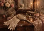 Vanity Mirror Romantic Bedroom Wall Art Canvas Print