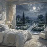 Moonlit Garden Suite Moonlit Bedroom Wall Art Canvas Print