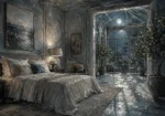 Moonlit Conservatory Suite Moonlit Bedroom Wall Art Canvas Print