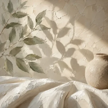 Olive Branch Shadows Botanical Bedroom Wall Art Canvas Print