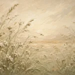 Meadow Wildflowers Botanical Bedroom Wall Art Canvas Print